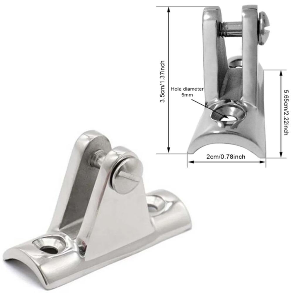 

316 Stainless Steel Bimini Top Fitting Concave Base Mount Deck Hinge Marine Hardware Yacht срібний