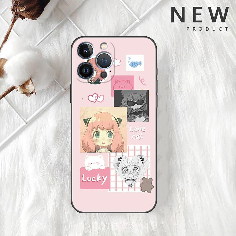 Spy Family Cartoon Case For iPhone 13 11 12 Pro Max 7 + XR 8 X 6 6S Plus XS 5 5S SE 2022 13Pro Capa Soft Phone Cover Funda