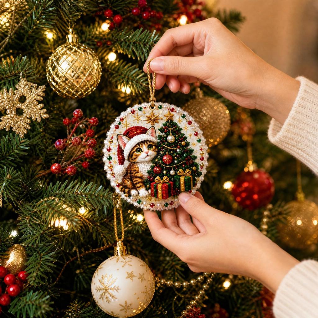 Christmas Round and Hanging Ornament Set, 6