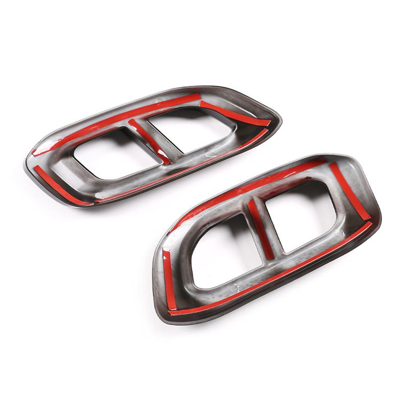 2Pcs ABS Car Exhaust Muffler Tail Throat PipeTrim Cover Frame For Mercedes Benz GLE 350 GLE 450 GLC GLS W167 X253