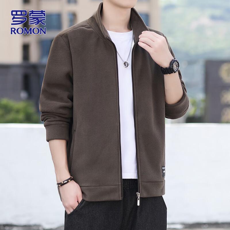 Romon Men's Casual Fleece Jacket