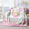 Birthday Personalized Text Blanket Lightweight Personalized Blanket Soft & Cozy Great for Livingroom Home Decor Bed Office Chair Ideal for All Seasons