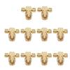10 Pcs SMA Tee Adapter Wide Bandwidth OFC Radio Frequency Adapter SMA Coax Connector for GPS System