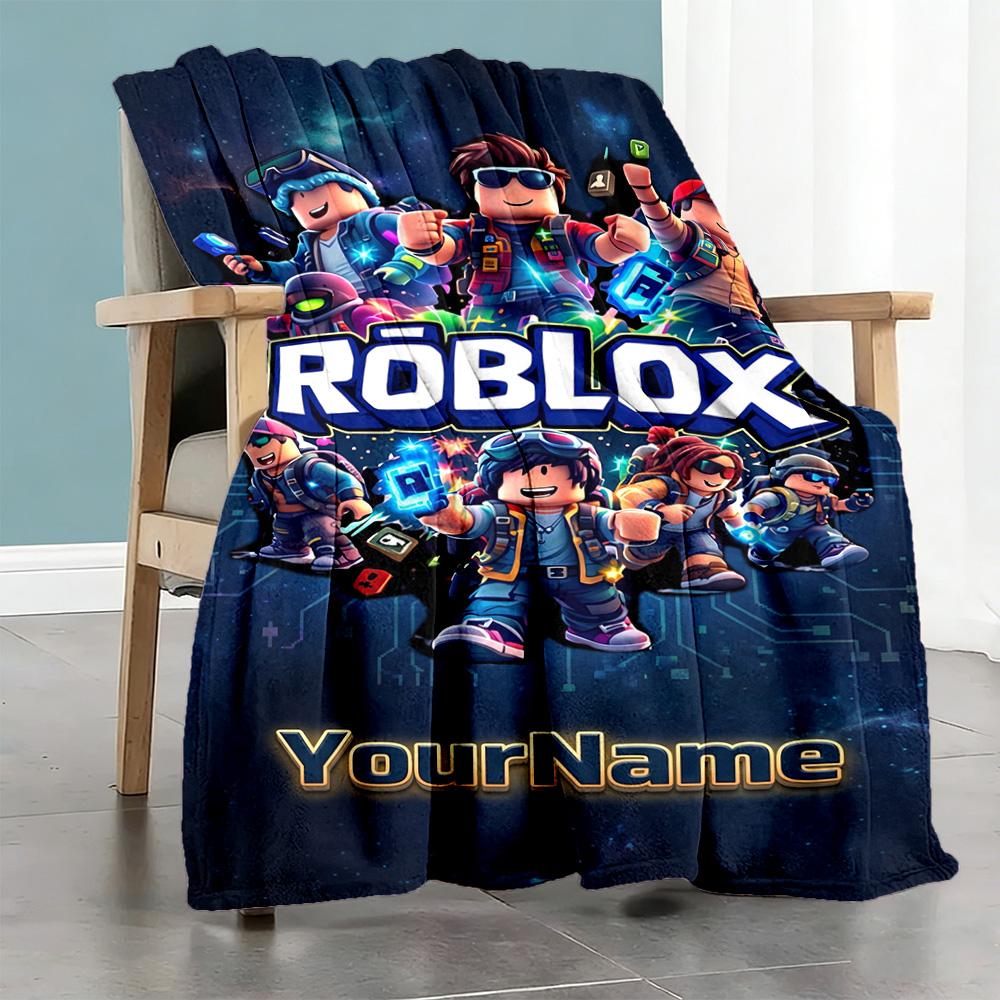 Roblox 306 Customize Your Name Blanket Lightweight Customizable Blanket Ultra-Soft for Bedding Couch Seaside Office Ideal for All Seasons