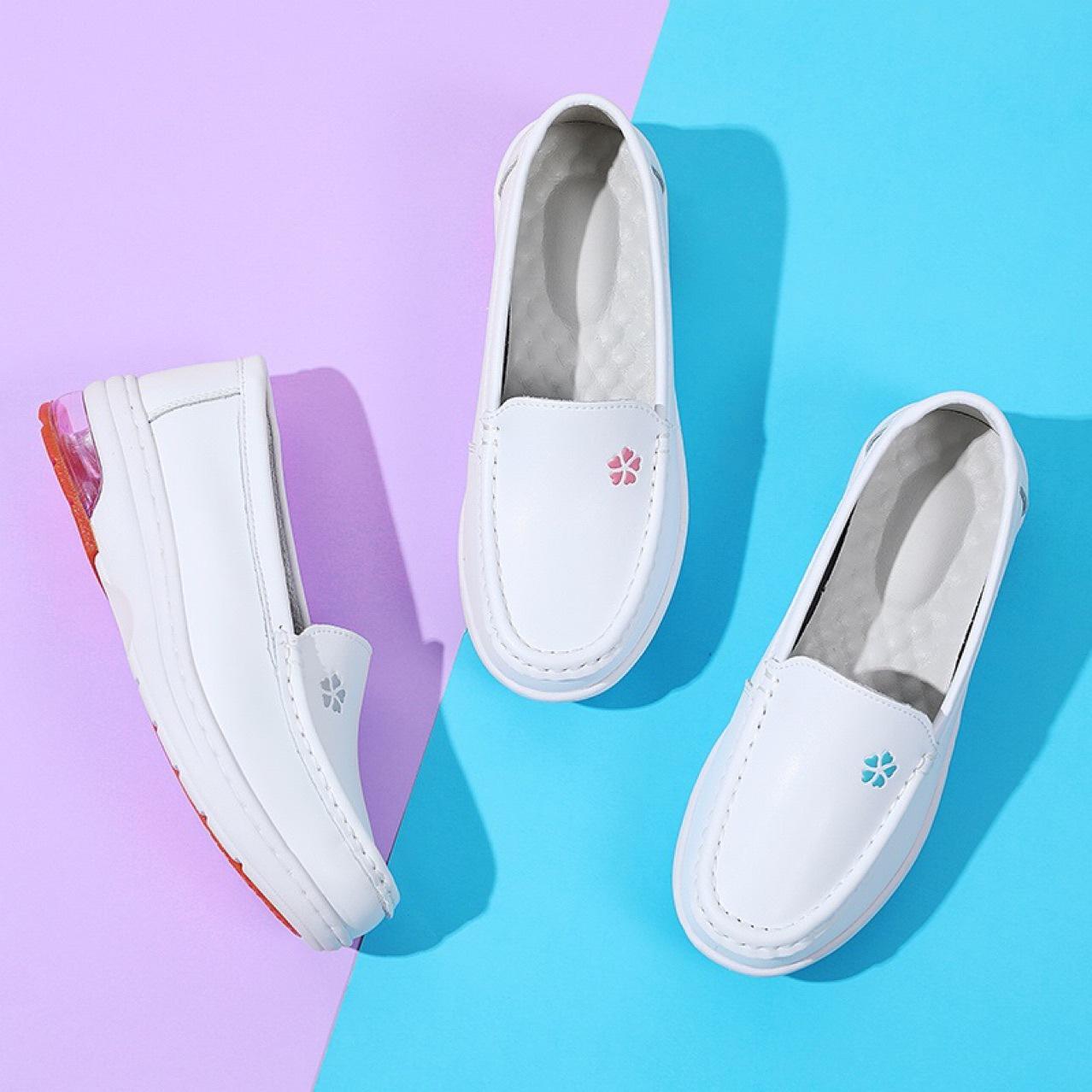 Модные женские туфли медсестры Модные белые туфли Удобные Толстая подошва Женские — фото 5