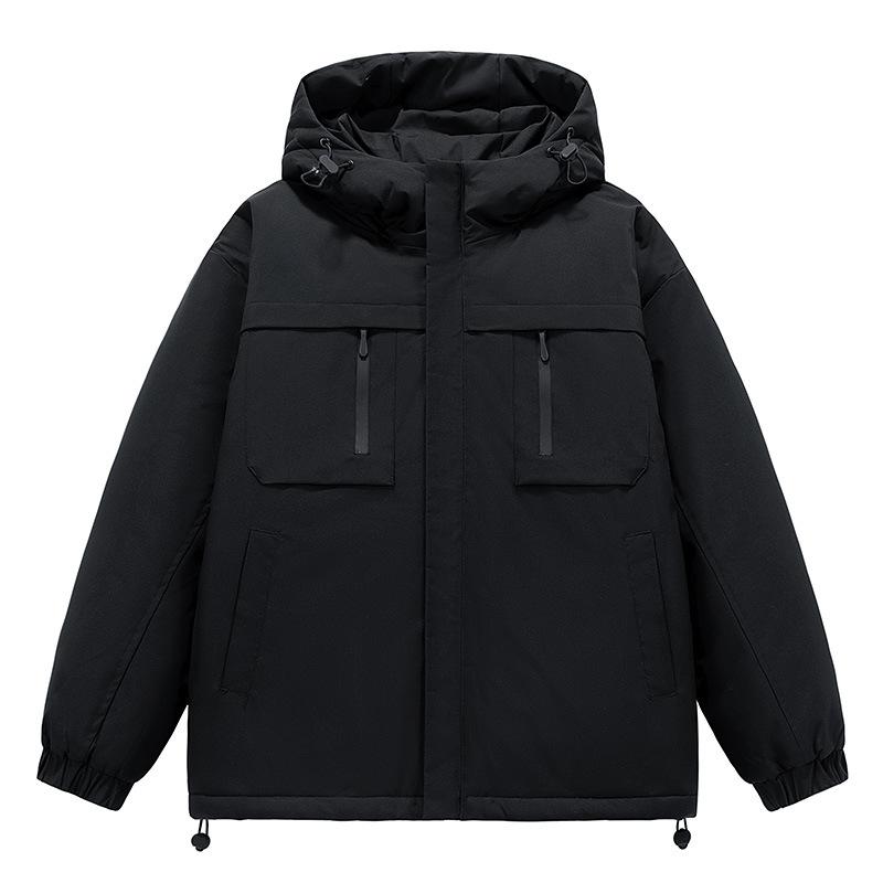 

Winter Explosion Outdoor Tooling Mountain Charge Cotton Clothes Men and Women Couples Color Matching Hooded Jacket Cotton Clothes Factory S чёрный