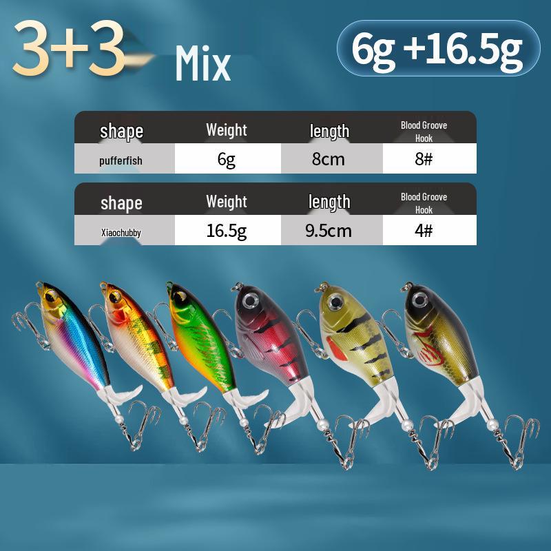 Floating Surface Tractor Lure for Freshwater Fish: Mandarin, Bass, Black Carp - Remote Casting Artificial Bait