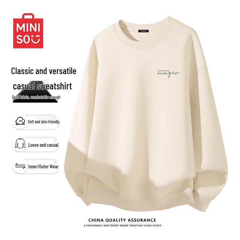 MINISO Men's Casual Loose Crewneck Sweatshirt