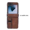 For Samsung Galaxy Z Flip 8 7 6 5 4 3 5G Fingertip Stand Leather Waterproof Anti-Fingerprint Anti-Drop Anti-Folding Phone Case