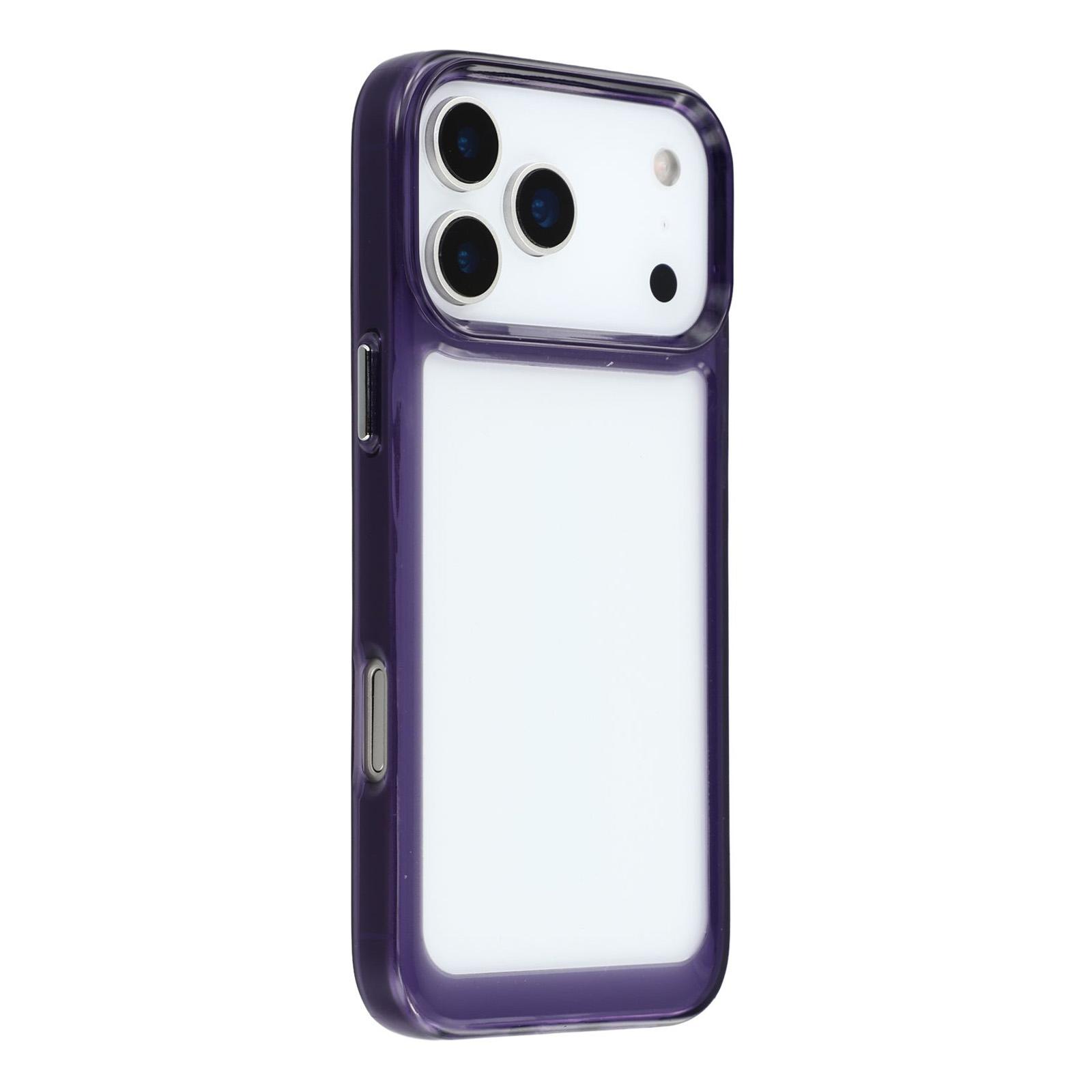 

For iPhone 17 Pro Cell Phone Case TPU+PC 2.0mm Anti-Scratch Cover Transparent Purple