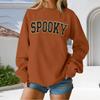Women's Round Neck Printed Tops Cotton Casual Fashion Long Sleeve Pullover Top Blouse