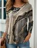 Fashion Women's Autumn Pullover Long Sleeve T-shirts 3d Printed Graphic Colorful ButterflyO Neck Oversized Casual Tee Imitation Cotton Material 2024