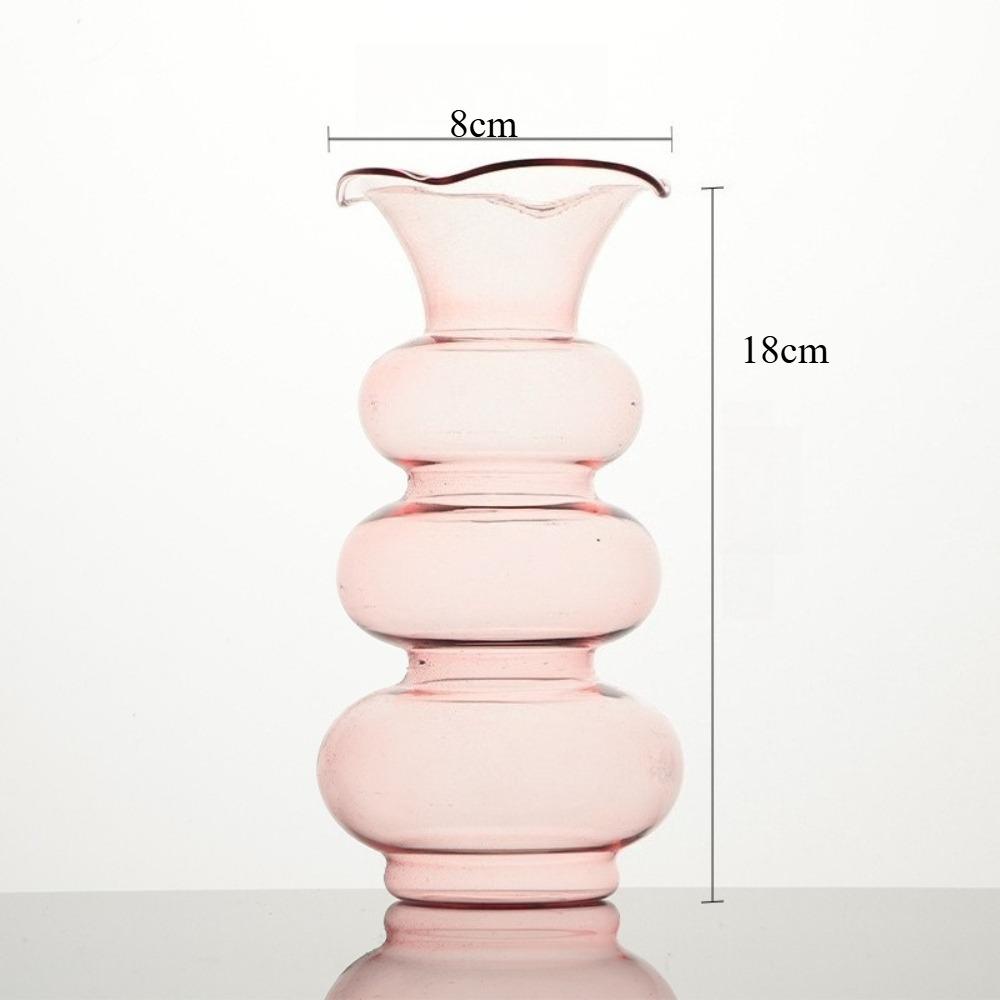 Creative Glass Vase Premium Ball Shaped Bubble Vase Living Room Decoration Rose Lily Glass Vase Home Desktop Flower Bottle Decor