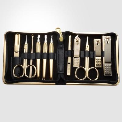 777 Three Seven Gold Nail Clippers 11 Pieces Beauty Set TS-950G Made In Korea