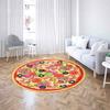 Visual 3D Pizza Circular Carpet Creative Home Decoration Daycare Children's Room Mat Circular Bathroom Kitchen Floor Mat