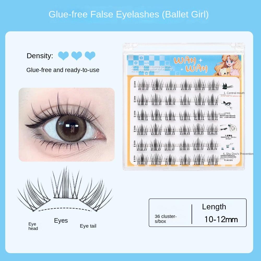 DIY Self-adhesive Lash Clusters Sweet Glue Free Fake Lashes False Eyelash Clusters  Makeup Tool