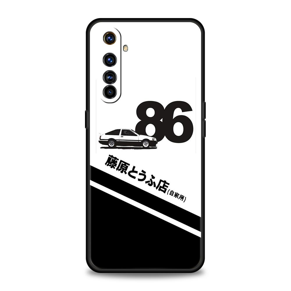 Initial D AE86 Phone Case for Realme 8 9 Pro Plus 8i 9i 6 7 GT2 C21 C25 C3 C11 11 Pro 5G Plus Shockproof Silicone Shell Capa Bag
