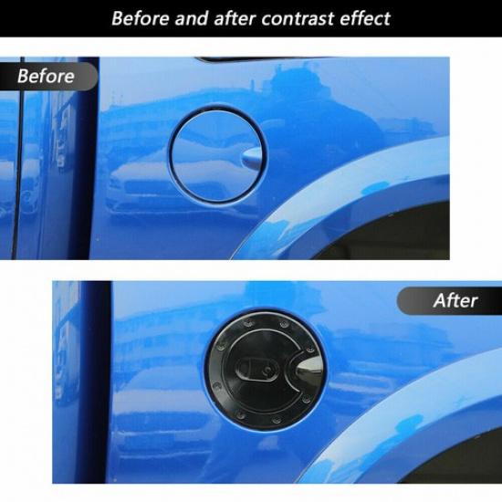 Exterior Filler Fuel Tank Door Cover Gas Cap Trim for Dodge RAM 1500 10-17 Black