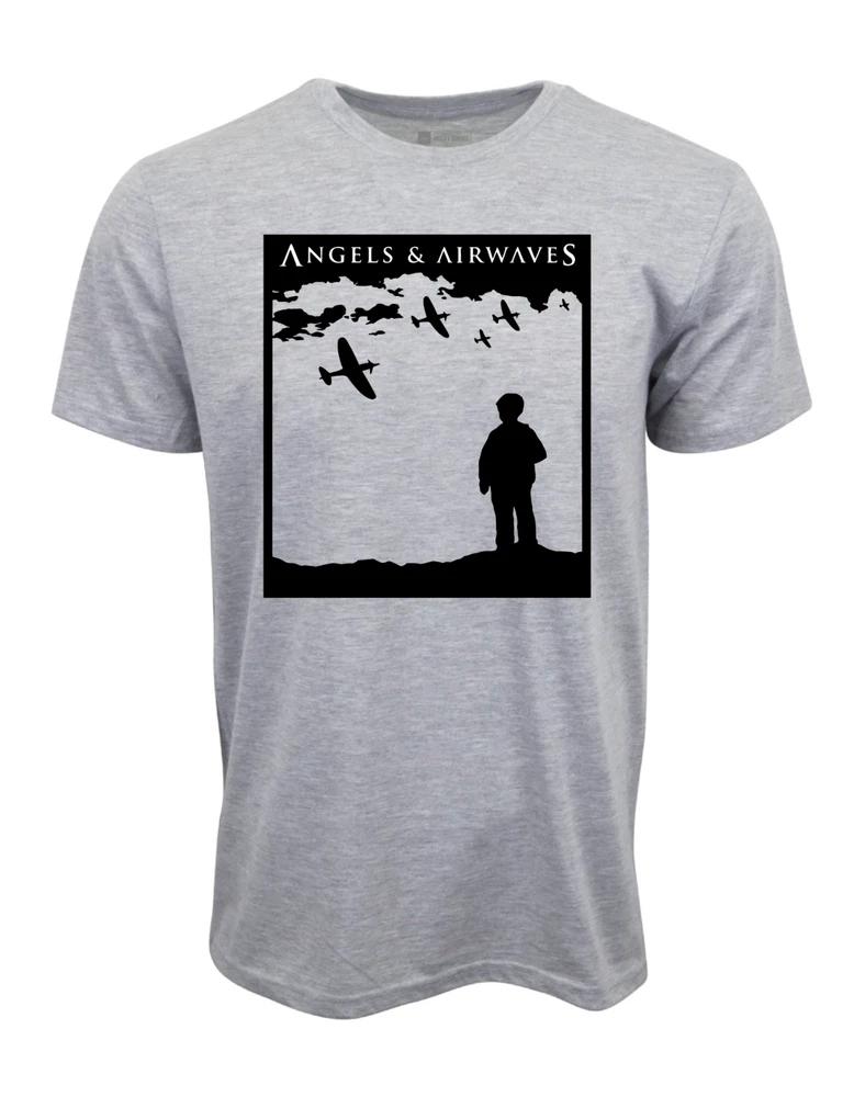 Unisexs Angels And Airwaves Gray T Shirt S