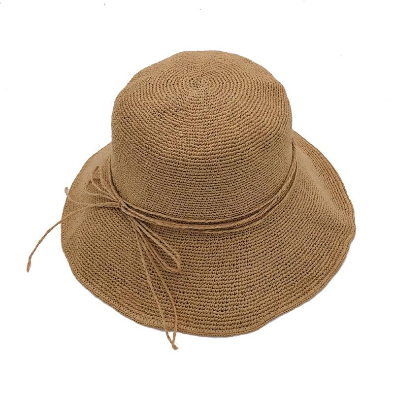 Recommended Handmade Filament Crochet Hat, High-End Monofilament Hat, Women'S Summer Seaside Beach Foldable Straw Hat