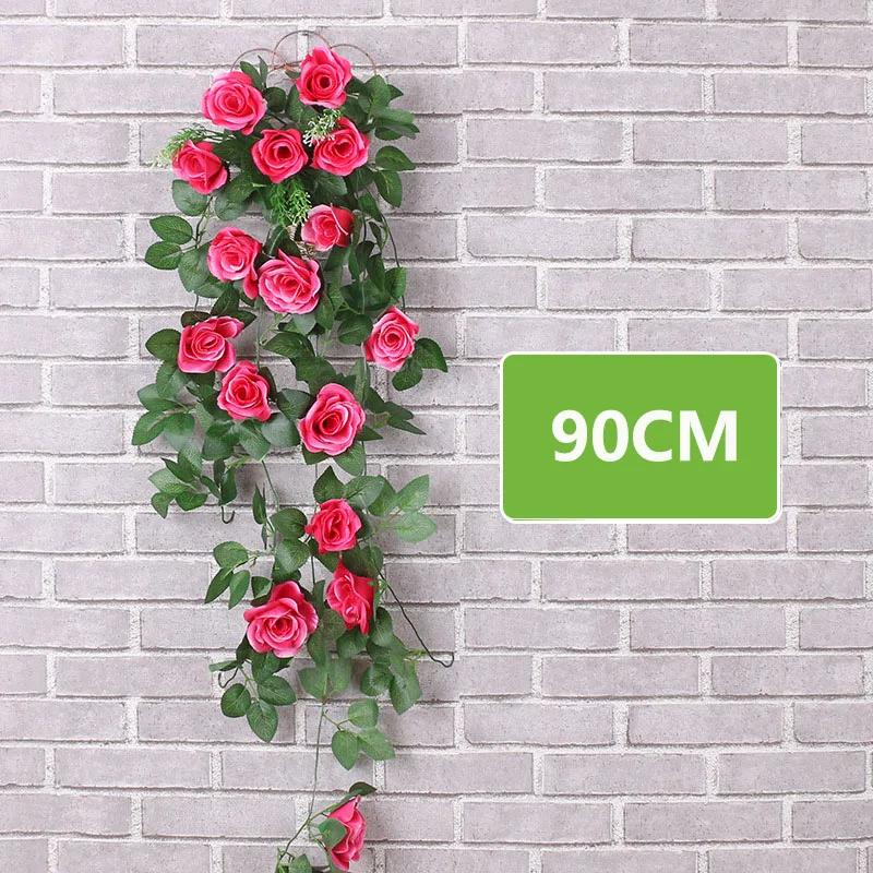 Hanging Artificial Silk Morning Glory Imitation Flower Vine Wedding Garden Decor Fake Plant Vibrantly Color Flower Wall Decor