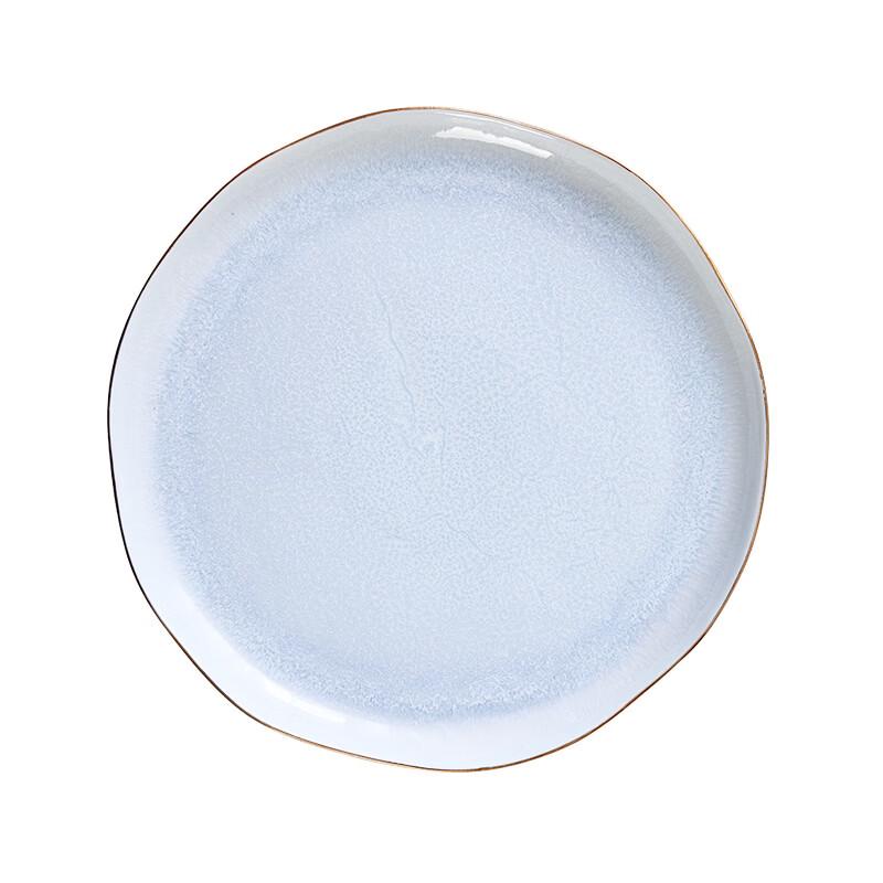 Kiln-Glazed Gold-Rimmed Dinnerware Set