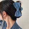 Eye Catching Hair Bows Clip Soft Jeans Fabric Hairpin Fashion Barrettes Hair Ornament For Girls Adults Hairstyling