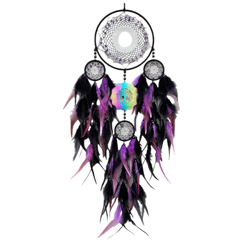 Handmade Dream Catcher Pendants 3D Wind Chimes Wall Hangings Ornament Home Decoration Wind Chimes Dream Catcher