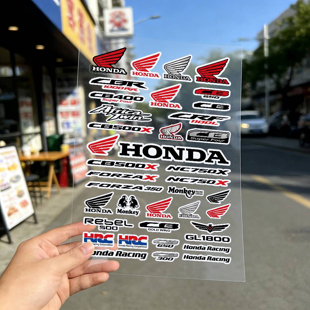 For Honda Reflective Motorcycle Stickers Waterproof Vinyl Decals for Motorbike Helmet Fuel Tank Bike