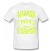 50. Geburtstag Vintage Legenden Geboren 1974 50 Jahre Alt T-Shirt Streetwear Kurzarm Geschenke Sommerstil T-Shirt Herrenbekleidung