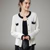 2024 Women's Luxury Round Neck Color Block Cashmere Cardigan Sweater