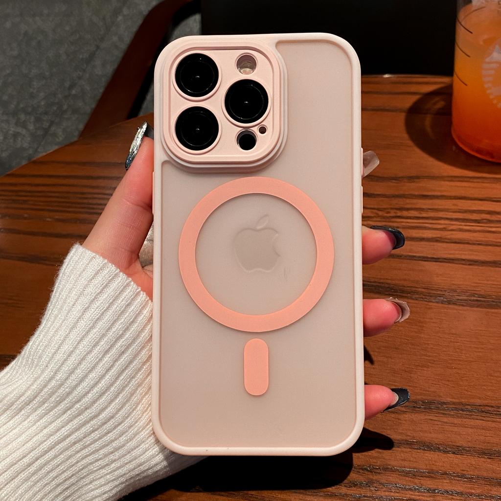 Luxury Matte Clear Armor Shockproof Case For iPhone 16 15 14 Plus 13 12 11 Pro Max For Magsafe Wireless Charge Magnetic Cover