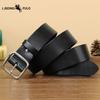 Stainless Steel Buckle Belt for Men, Genuine Leather Pin Buckle, Top Layer Cowhide, Korean Style, Retro Fashion, Trendy, Versatile Casual Trouser Belt