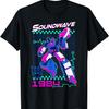 Transformers Soundwave 1984 Retro Grid Logo Unisex-Adults T-Shirt - Black - Small