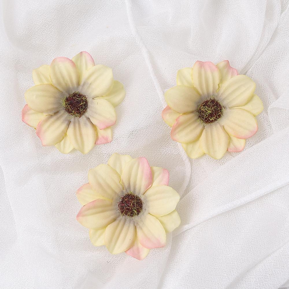 10/20 Stück Künstliche Doppelschichtige Sonnenseide Simulationsblumen Wohnzimmer Küchendekoration Zimmer Hochzeitsdeko DIY-Zubehör