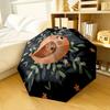 Colorful Bird In A Floral Wonderland Portable Automatic Umbrella Compact 8 Rib Design Foldable Design All Season Travel Compact Folding Umbrella For
