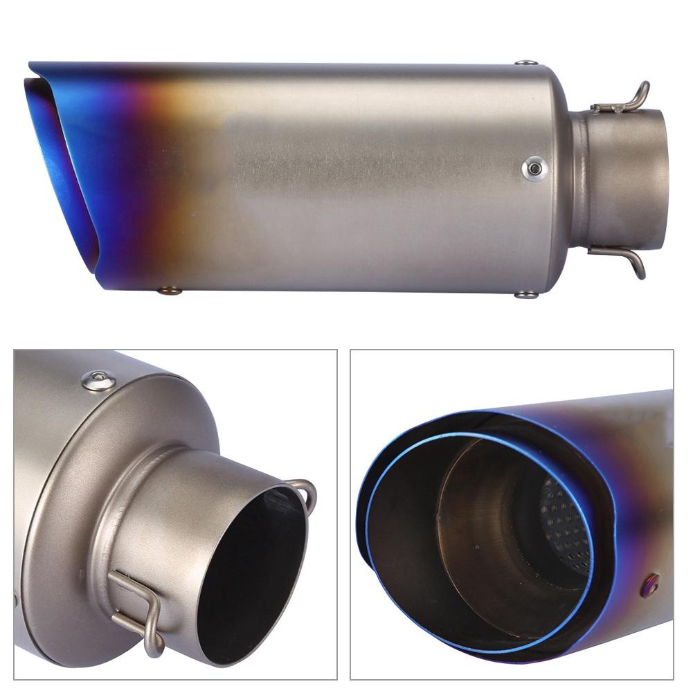 Universal 51mm Motorcycle Oblique Slip on Exhaust Muffler Rear Pipe Tailpipe(#1)
