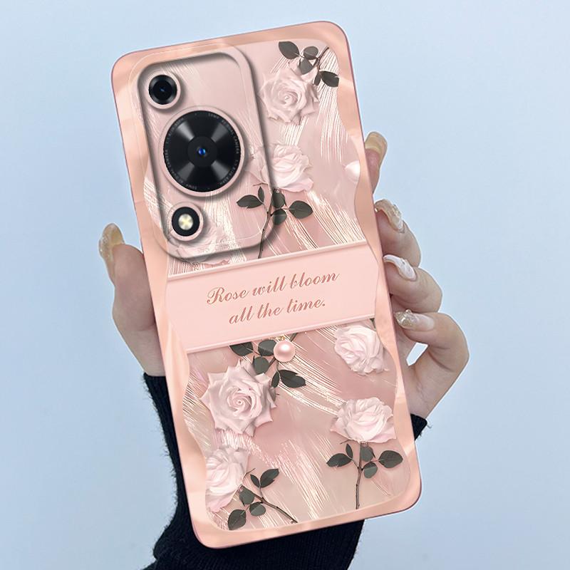 For Huawei Nova Y72 Phone Case Fashion Simplicity Flower Matte Silicone Shell For Huawei Nova Y72S Y63 Y 72 Back Cover Housing