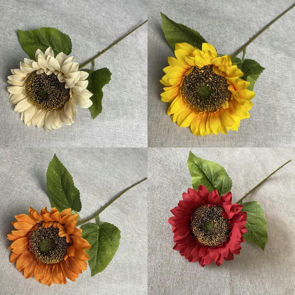 Single Sunflower Stem Fake Flower For Wedding Photography And Home Decor Gift