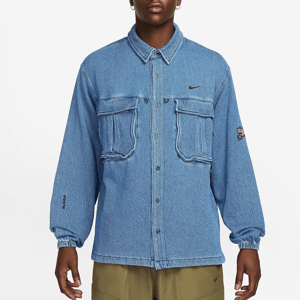 Nike X NOCTA Opal Lily Pad Denim Shirt Blue Denim Men Streetwear FZ3260-486