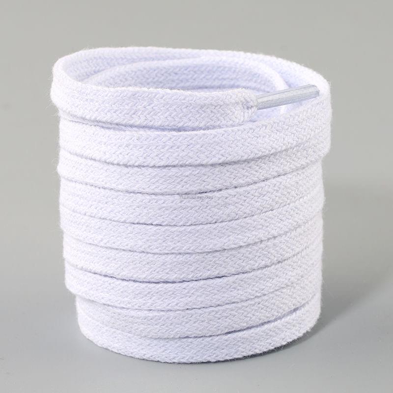 1Pair Cotton Flat Shoelaces Sneakers Canvas Shoe laces Women Men Shoelace White Black Beige Classic Laces for Shoes Strings