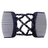 Accessorio per pettine con clip per capelli, copricapo da donna con doppio cursore, perline di legno
