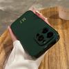 Personalised Customized Name Case For iPhone 14 13 12 11 15 16 Pro Max Initials Leather Soft Plating Bumper Cover 16 15 Pro Max