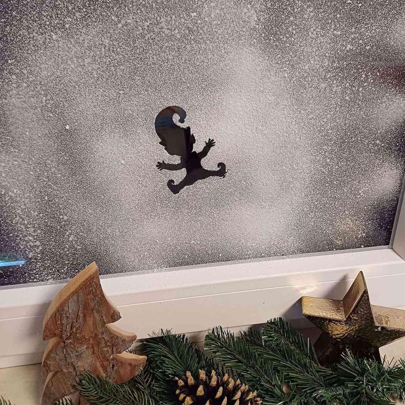 Christmas Gnome Shape Wooden Stencil Footprints Template Xmas Tree Ornament Gnome Elf Footprint Christmas Window Floor Decor