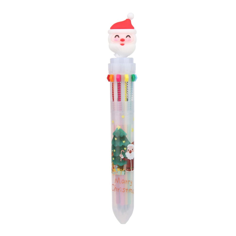Boy Girls School Decor Santa Claus Pen Merry Christmas Cartoon Ball-point Pen Xmas Stationery