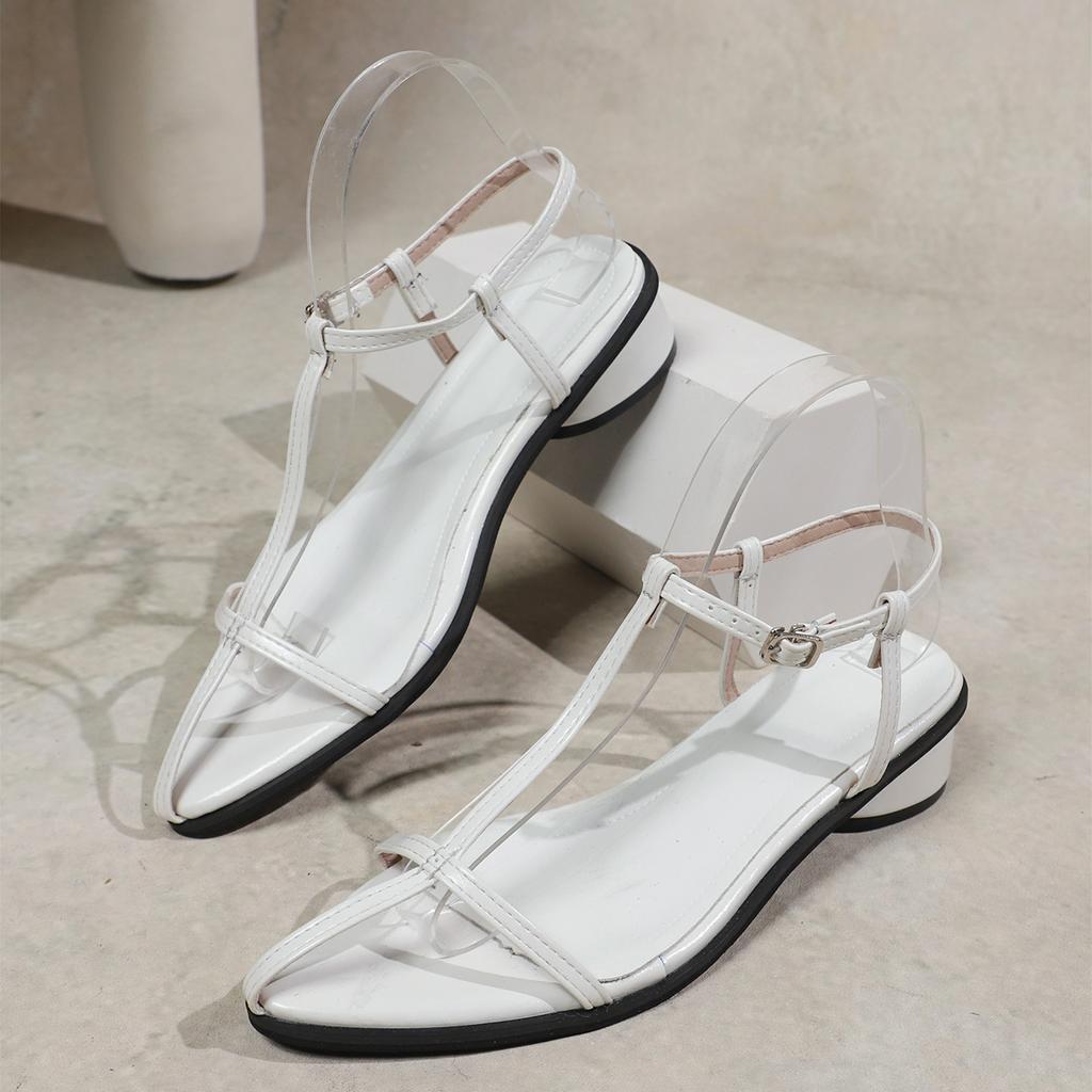 Fashion Women's High Heels Sandals Pointing Toe Narrow Band Design Sandals Clip Toe 2025 Summer Roman Style Platform Beach Ladies Shoes