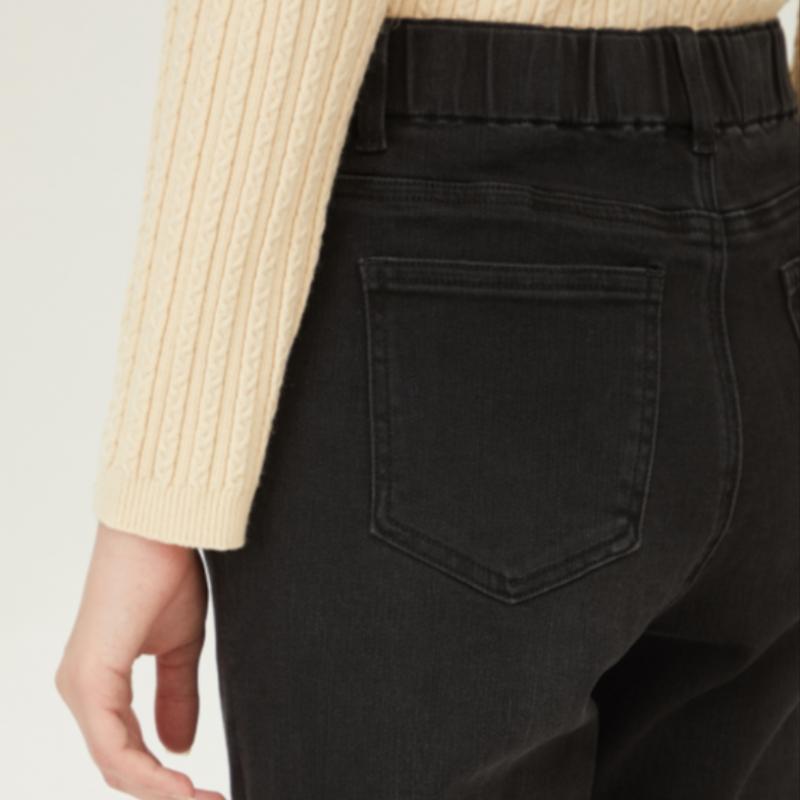 Benetton Benetton Back Lettering Embroidered Baggy Denim Pants Badpa6441 Bk