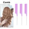 3Pcs Rat Tail Combs Bright Color Heat-Resistant Lightweight Anti-static Hairdressing Rat Tail Combs Salon Supplies