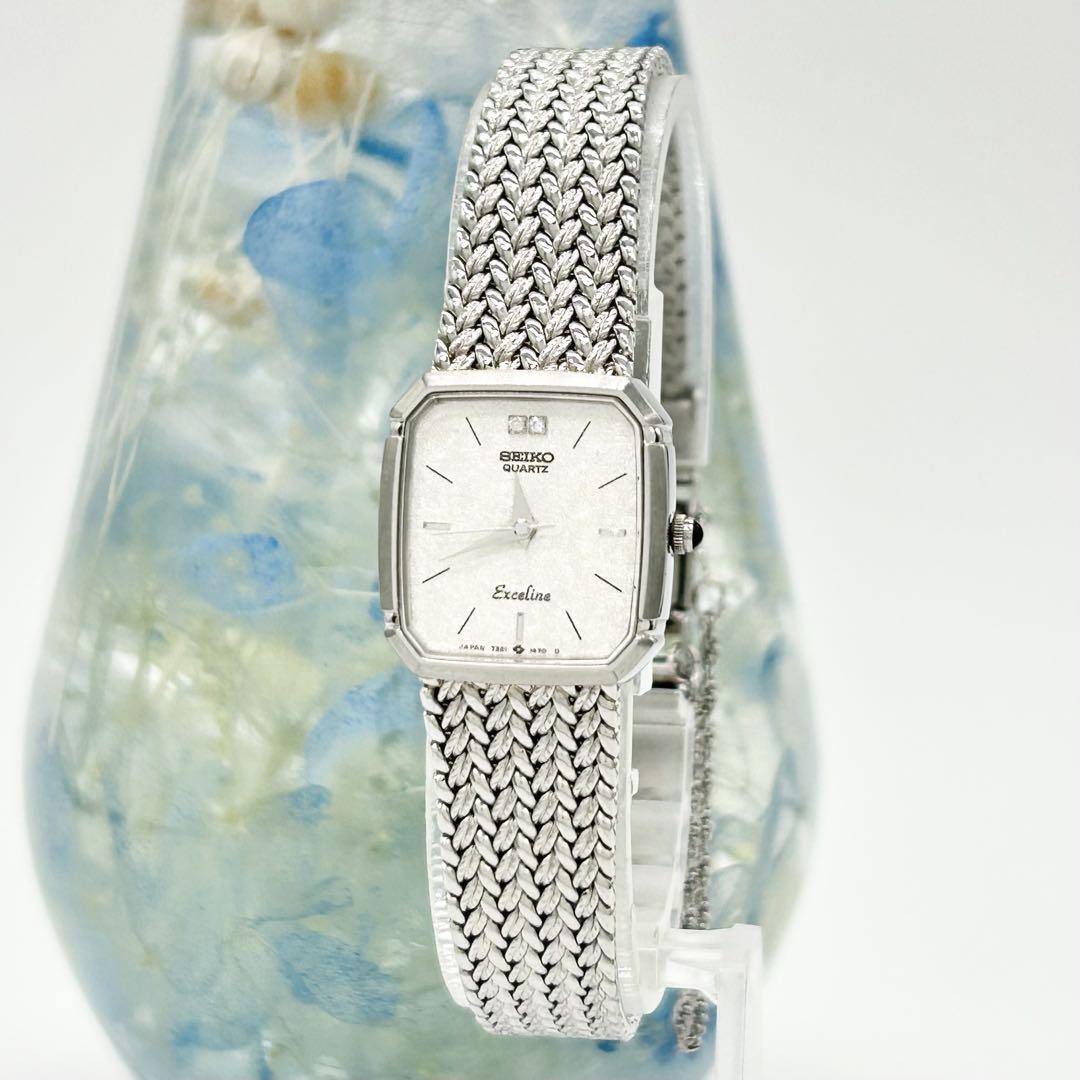 

[USED] SEIKO Exceline 2P Diamond Quartz Wristwatch