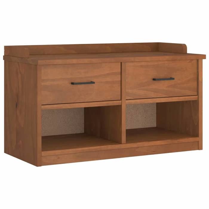 VidaXL Hallway Bench SANDNES 87x40x50 Cm Solid Pine Wood, Bench, Entryway Bench, Shoe Bench, Hallway Bench, 4010460
